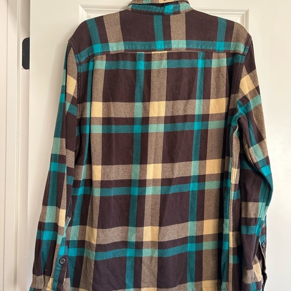 Patagonia Organic Cotton Plaid Shirt - Teal and Brown - Picture 4 of 4
